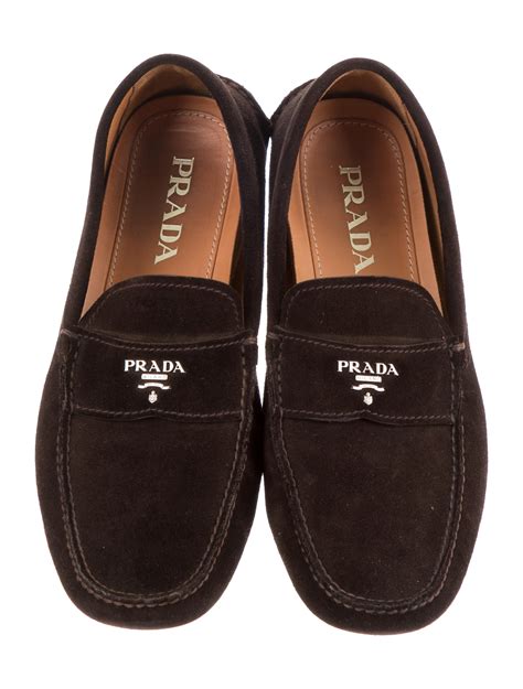 prada suede driving loafers